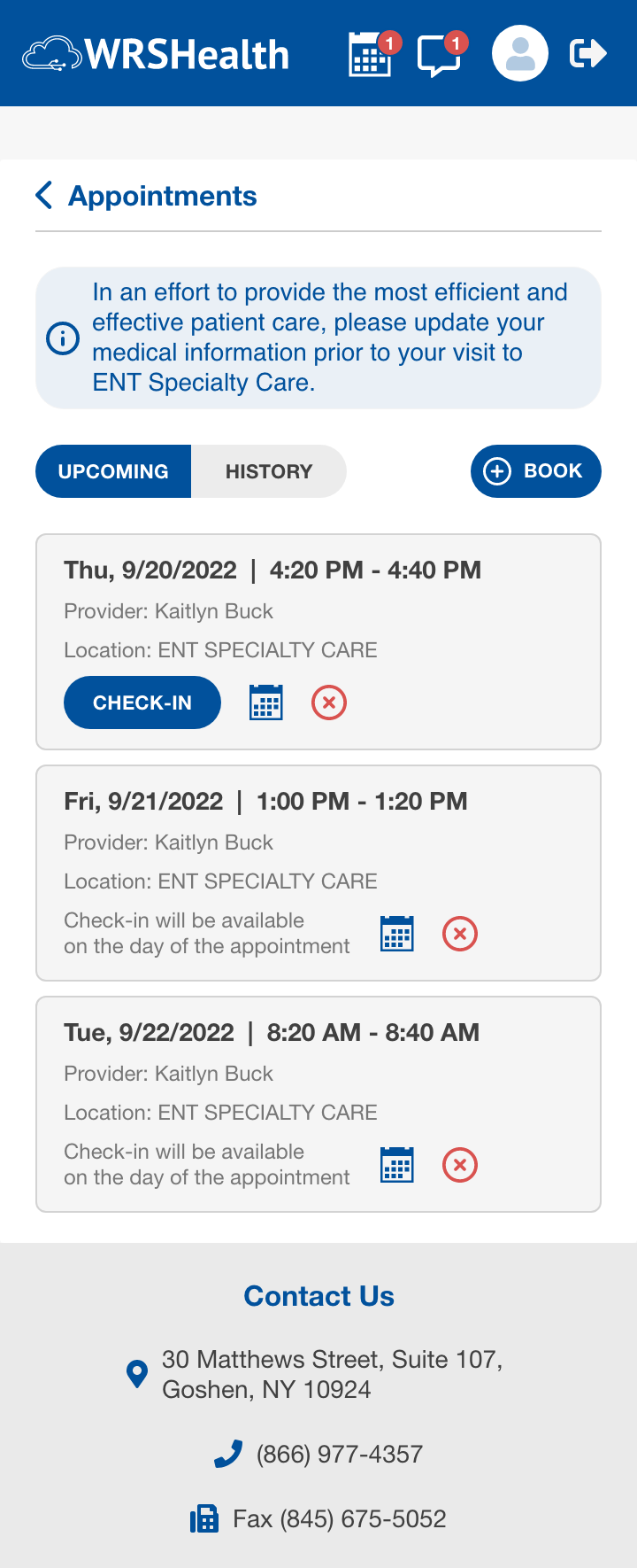 screenshot of WRS Health